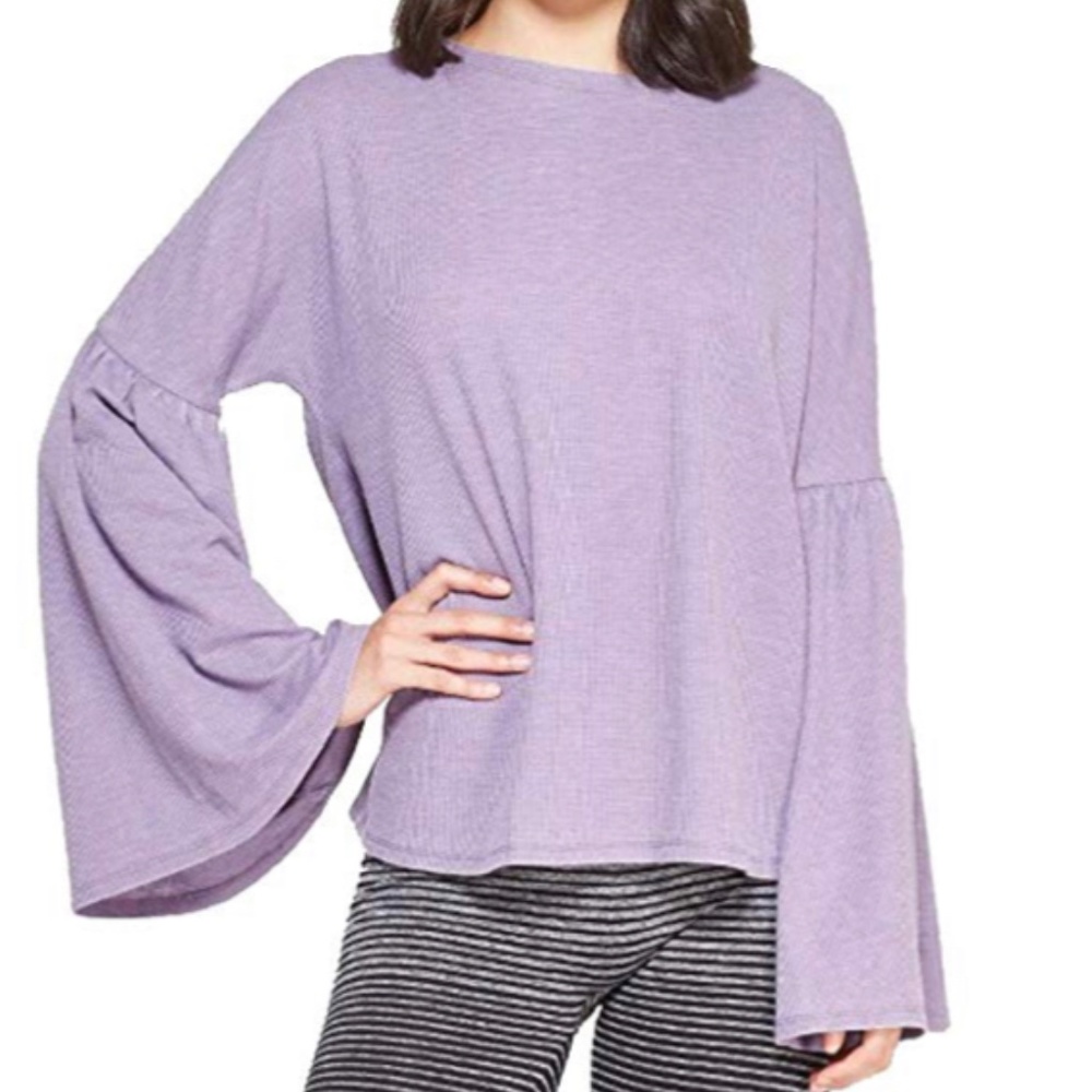 Xhilaration purple Flare long Sleeve cozy T-Shirt